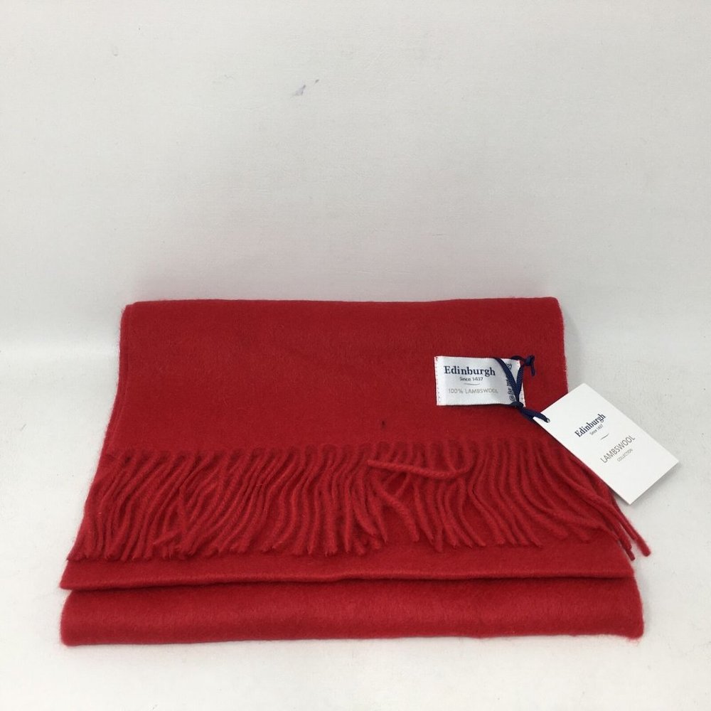 Edinburgh Cashmere Knit Scarf, Unisex Size OS - Red Rouge